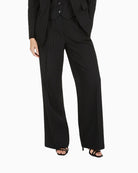 Marc Aurel pleated trousers with pinstripe pattern – front view