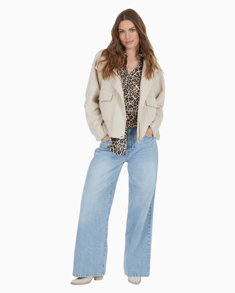 Marc Aurel coat styled with trousers and ankle boots