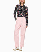 Marc Cain Blouse with All-Over Print in Navy styled view