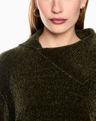 Marc Cain Chenille Yarn Turtleneck Jumper turtleneck slit detail
