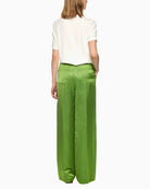 Marc Cain Cotton T-Shirt with Leopard Motif in Off-White back view