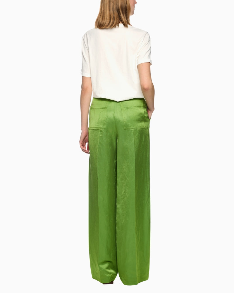 Marc Cain Cotton T-Shirt with Leopard Motif in Off-White back view