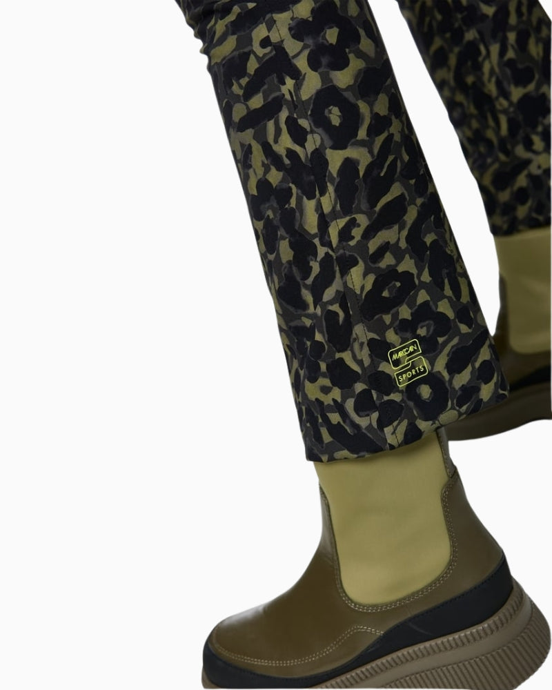 Detail of leopard print with floral accents