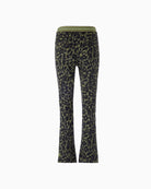 Flat lay back view of Marc Cain FREDERICA Leopard Trousers