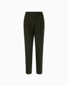 Marc Cain Faqus Trousers with Crease in Khaki crease detail