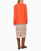 Marc Cain Flowing Blouse in Orange back view