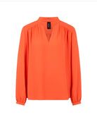 Marc Cain Flowing Blouse in Orange fabric detail