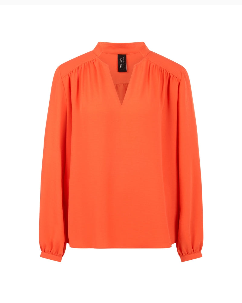 Marc Cain Flowing Blouse in Orange fabric detail