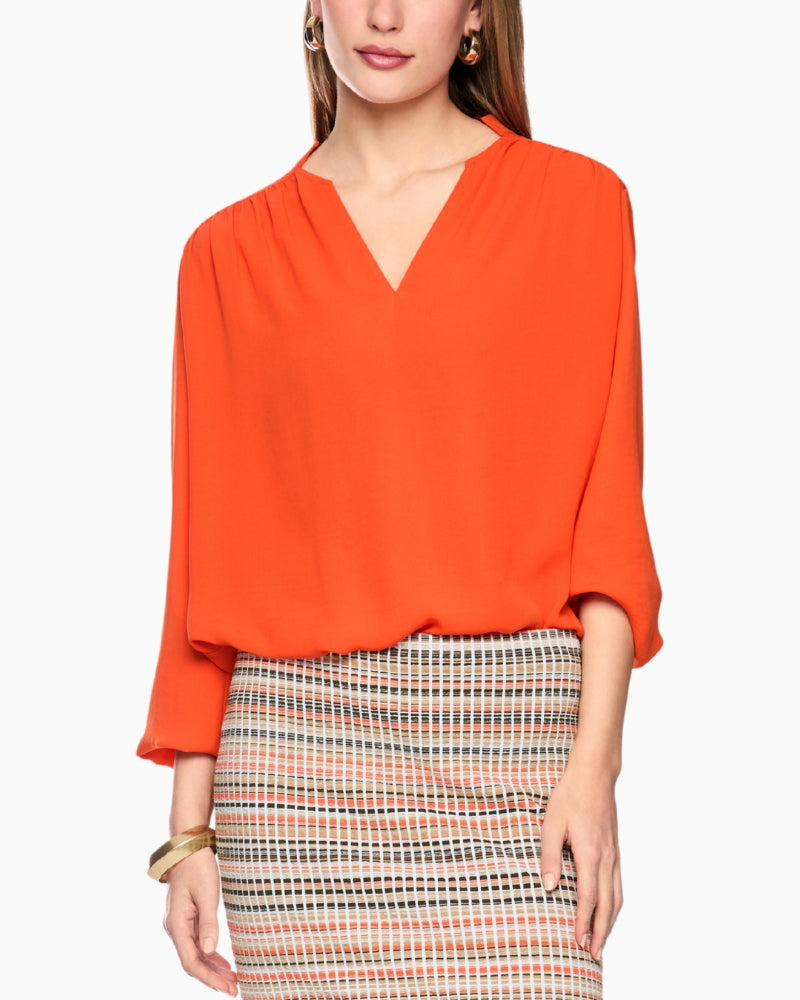 Marc Cain Flowing Blouse in Orange front view