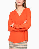 Marc Cain Flowing Blouse in Orange sleeve detail
