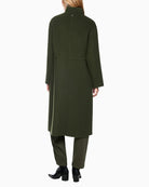 Marc Cain Luxury Coat in Khaki back view