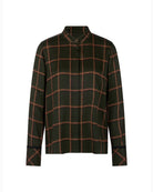 Marc Cain Printed Viscose Blouse in Khaki print detail