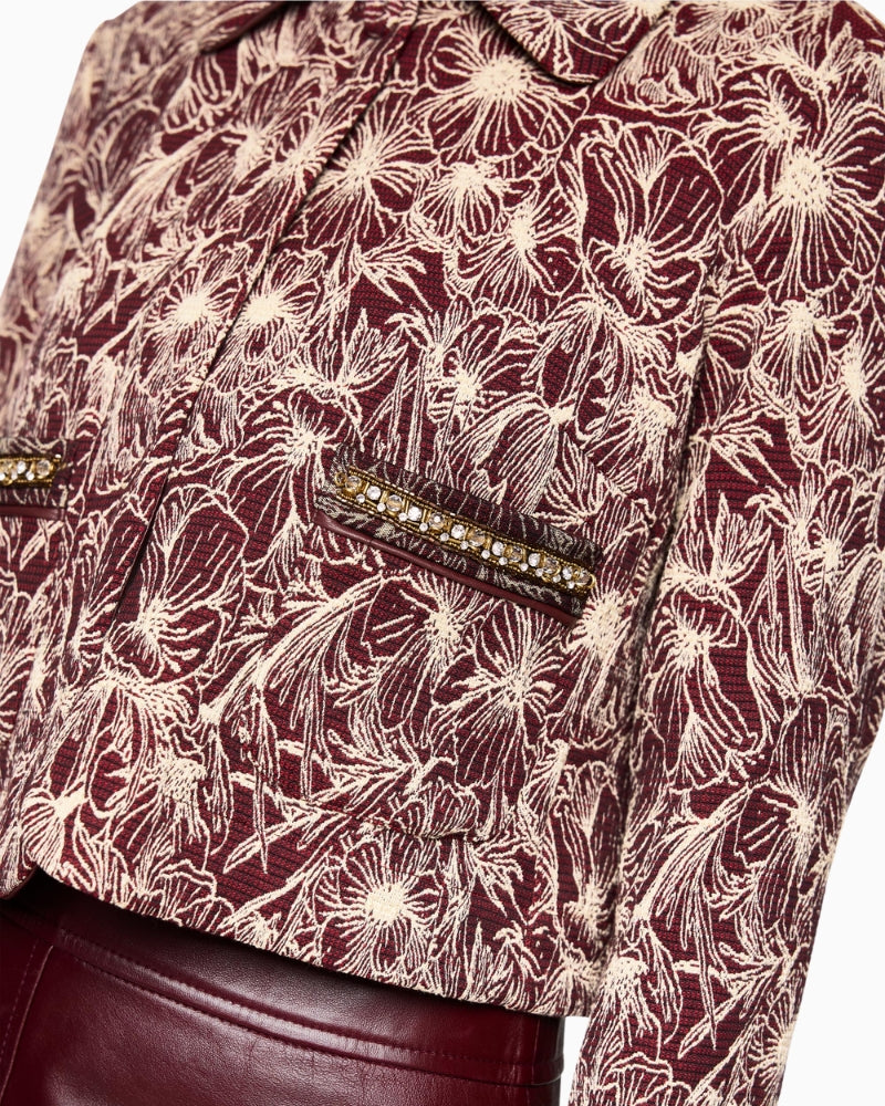 Front patch pocket with decorative jewellery-style trim