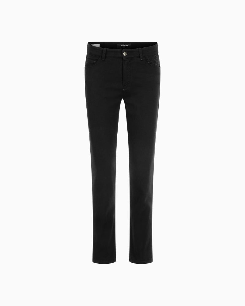 Marc Cain Silea Slim Fit Jeans in Black fabric detail