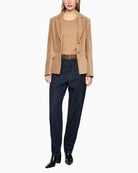 Marc Cain Soft Fine Corduroy Blazer in Camel styled view