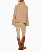 Marc Cain Soft Turtleneck Jumper in Camel back view
