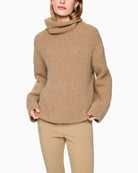 Marc Cain Soft Turtleneck Jumper in Camel front view