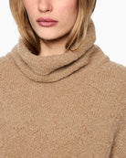 Marc Cain Soft Turtleneck Jumper in Camel turtleneck detail
