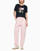 Marc Cain T-Shirt with Print and Sequins in Navy styled view