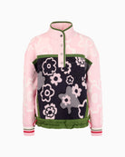 Marc Cain Trekking Jumper with Stand-Up Collar in Pale Pink fabric detail
