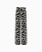 Marc Cain WELKOM wide-leg trousers with animal print black flat lay – Áines Boutique
