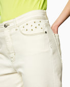Zoom-in on front pocket embroidery