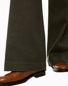 Marc Cain Warri Jeans in Khaki flare detail