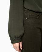 Marc Cain Warri Jeans in Khaki pocket detail