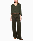 Marc Cain Warri Jeans in Khaki styled view