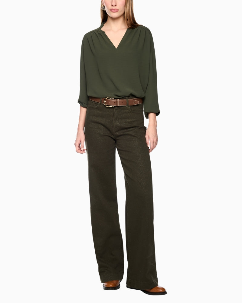 Marc Cain Warri Jeans in Khaki styled view