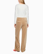 Marc Cain Wukari Fine Corduroy Trousers in Camel back view