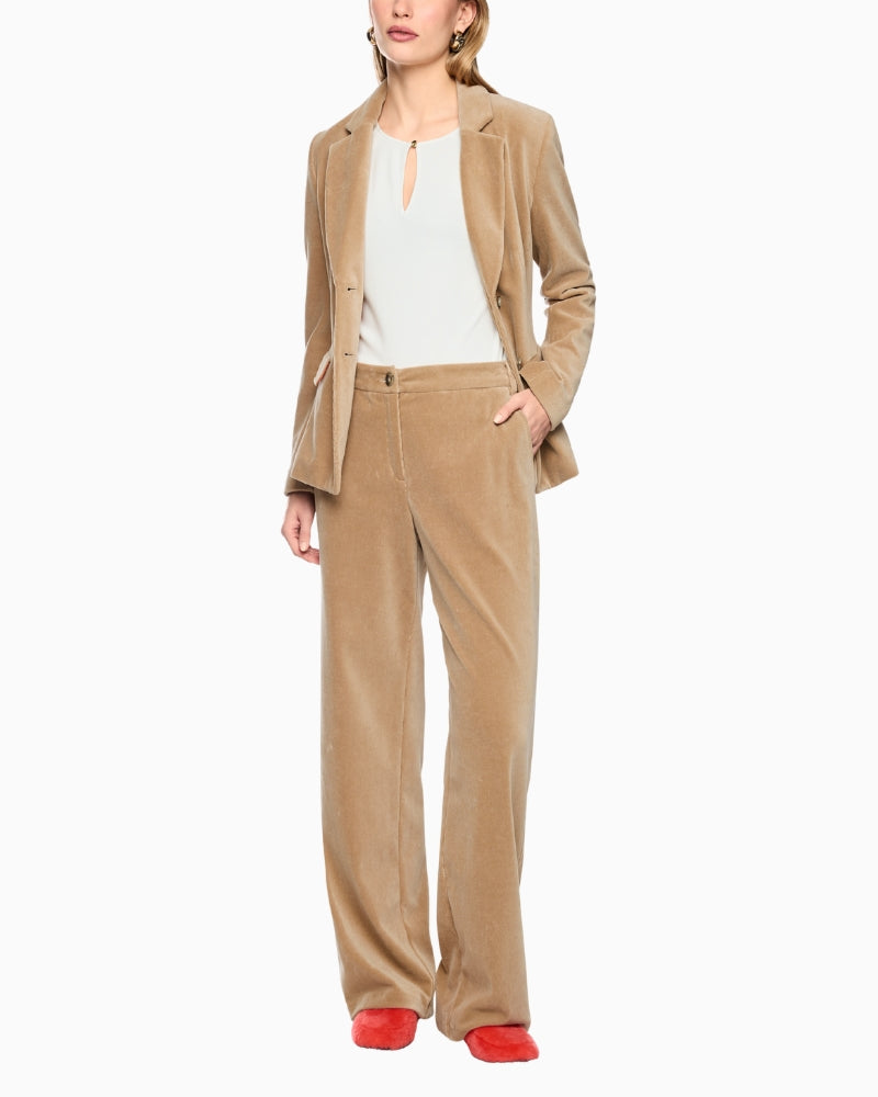 Marc Cain Wukari Fine Corduroy Trousers in Camel styled view