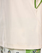 Marc Cain cotton stretch trim T-shirt bright ecru side detail  