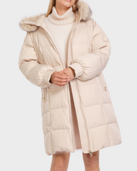 Marccain - Coat Wool Fur Hood