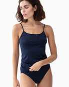 Night blue spaghetti strap cami by Mey with seamless sides