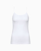 White spaghetti strap cami by Mey with seamless finish and slim fit
