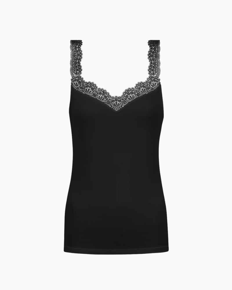Mey Emotion Elegance Camisole in black V-neck lace detail