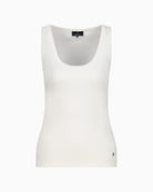 Monari basic top off white front view laid flat – Áines Boutique