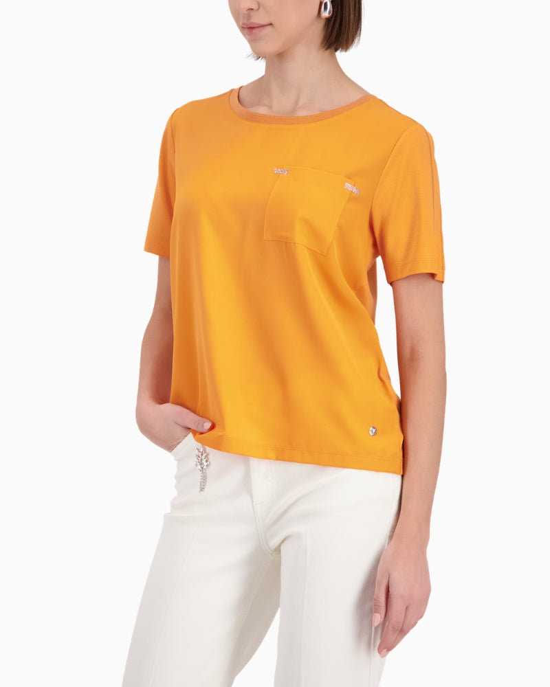 Monari blouse with rhinestones side view – Áines Boutique