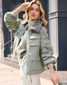 Long sleeve Monari jacket with elasticated cuffs and adjustable hem