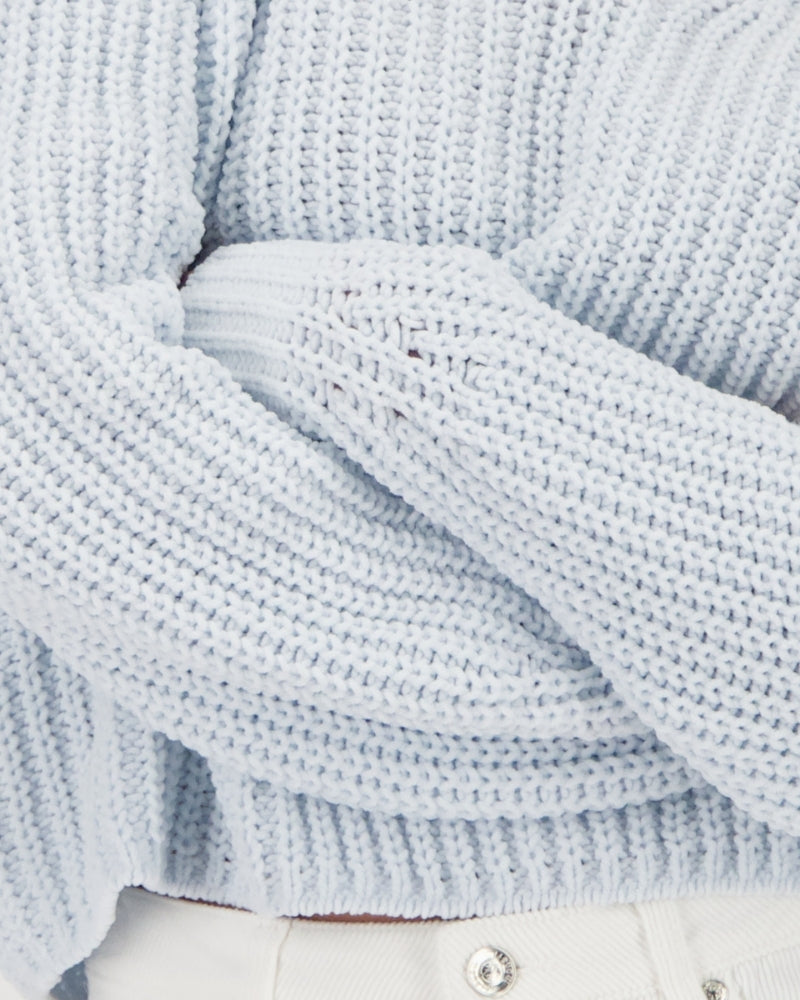 Close-up of plush chenille fabric with subtle sheen