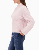 Side view of Monari chenille jumper showing soft drape and fit