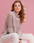 Monari soft knit jumper with side slits and drop shoulders