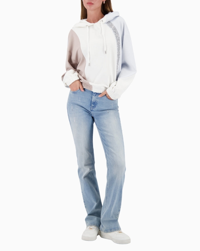 Monari casual hooded sweatshirt in viscose blend for everyday wear