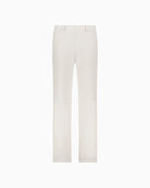 Front view of Monari faux suede trousers with straight-leg and side pockets