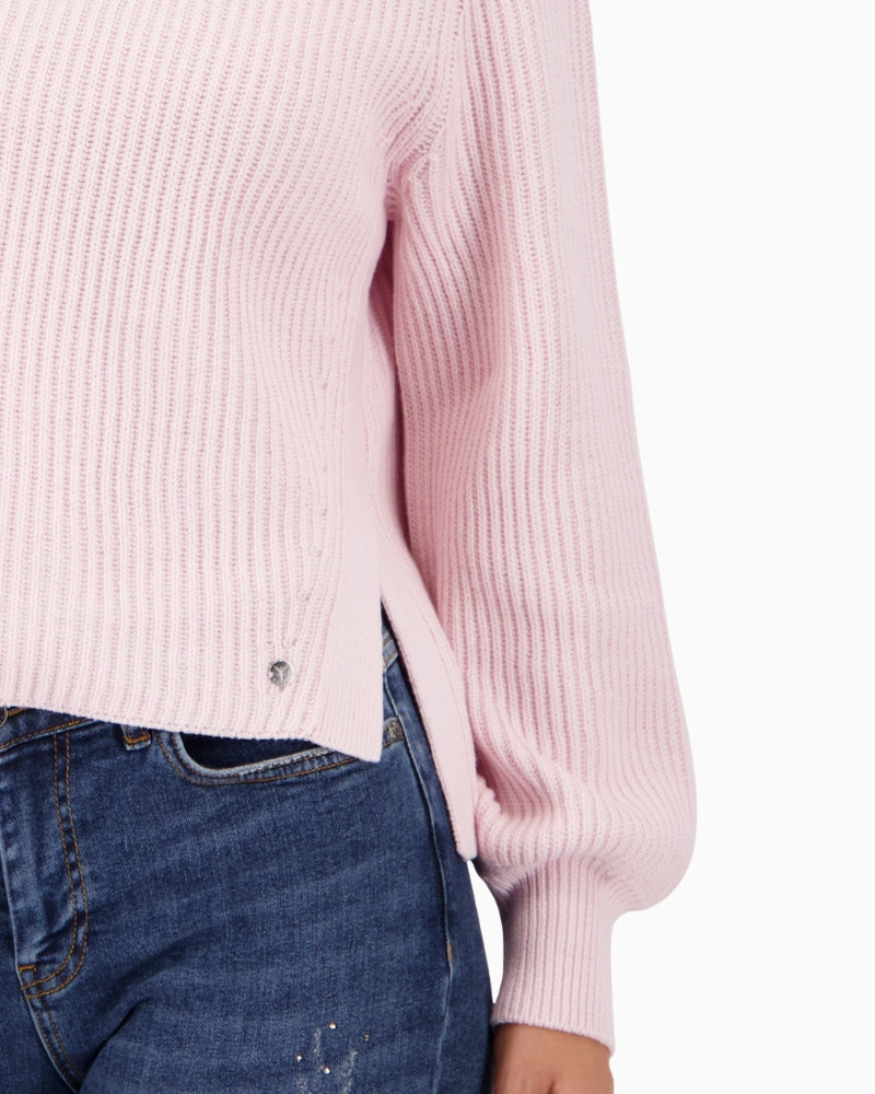 Monari rose knit pullover fabric and detail – Áines Boutique