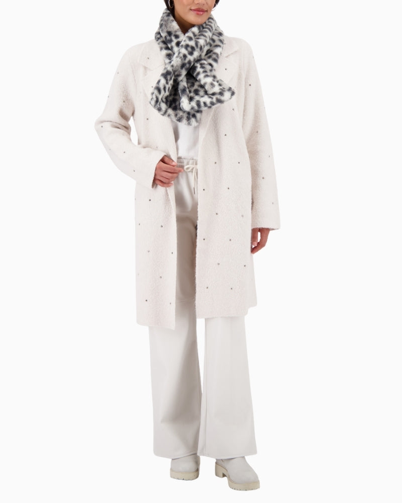 Long sleeve Monari coat styled open for everyday layering