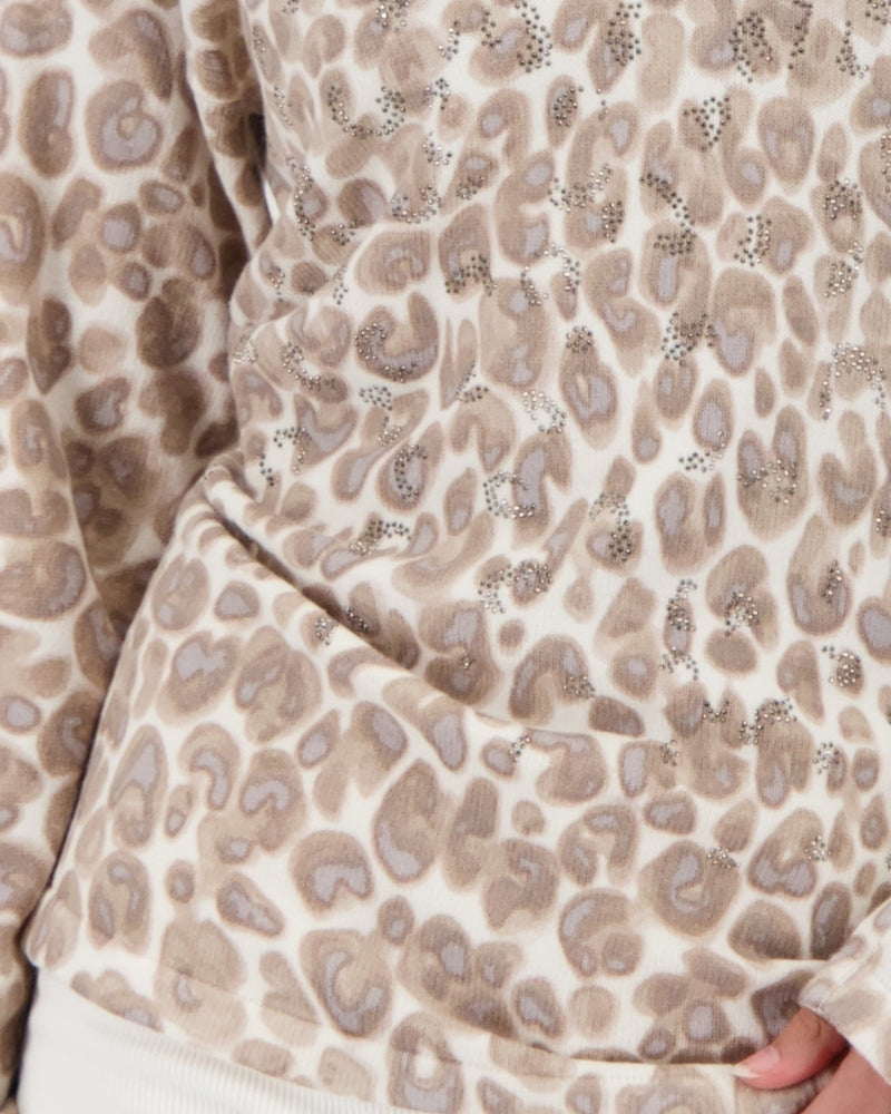 Close-up of gathering detail on soft knit fabric