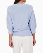 Monari lurex knit jumper, woman wearing back view – Áines Boutique