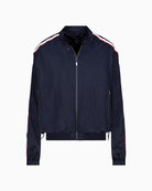 Monari nylon jacket navy  cuff and elastic hem – Áines Boutique